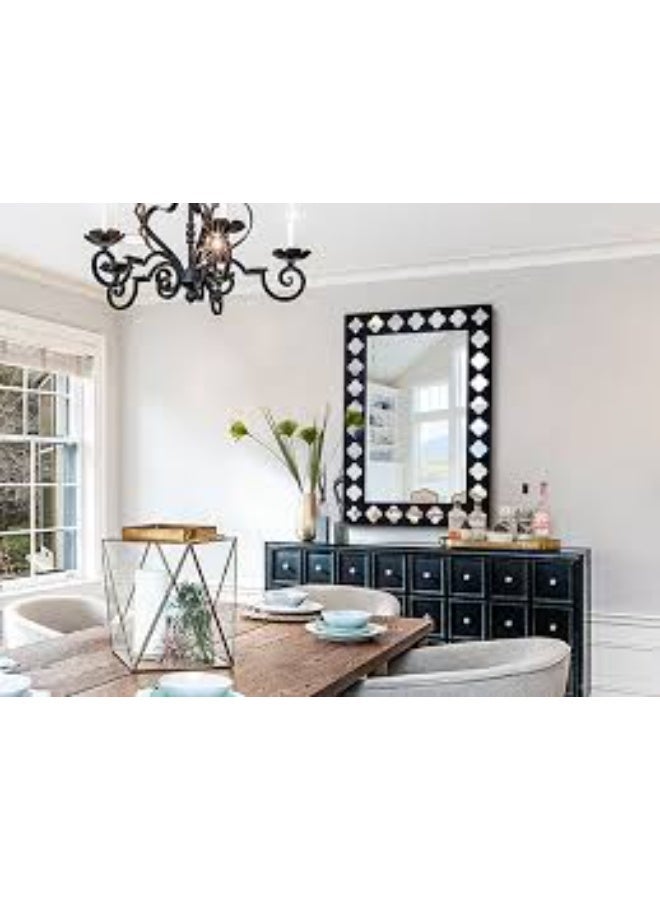EMAAZZ LLC Luxury Decorative Wall Mirror with Artistic Frame | Modern Accent Mirror for Living Room Bedroom and Home Décor - Image 3